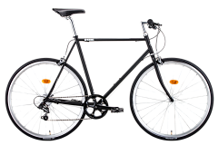картинка Городской велосипед Taipei (700C 7 ск.) 2022, черный матовый. 